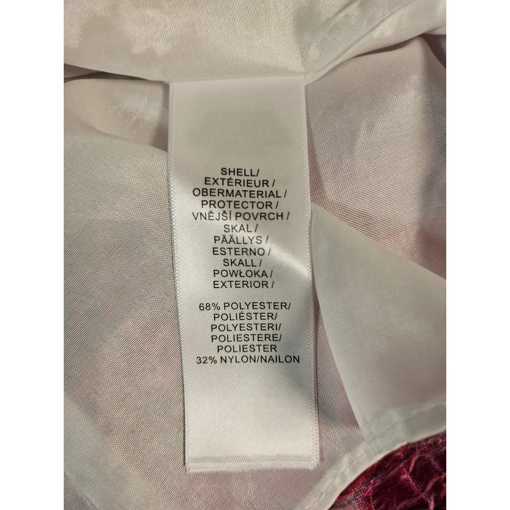 Adrianna Papell Dress Size 6 Floral Sheer Jacquard Off Shoulder Pink Multi - Picture 12 of 15